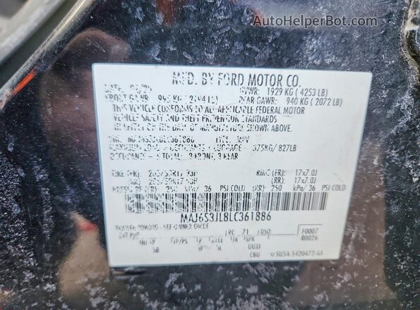 MAJ6S3JL8LC361886 2020 FORD ECOSPORT Черный Вид подкапотного пространства
