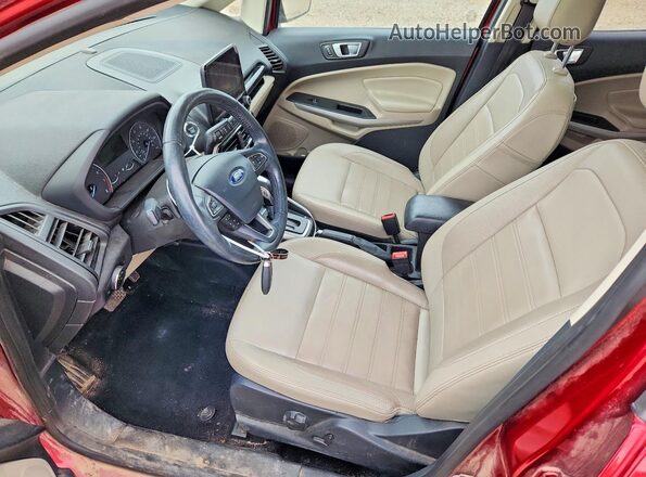 MAJ6S3KL1KC310372 2019 FORD ECOSPORT Red Vista interior delantera