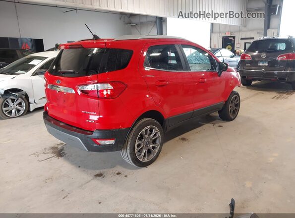 MAJ6S3KL2KC256807 2019 FORD ECOSPORT Красный Задняя правая четверть