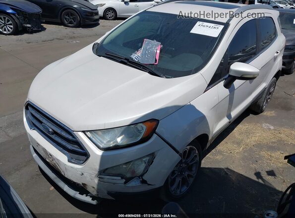 MAJ6S3KL4KC309264 2019 FORD ECOSPORT White Առջևի ձախ երեք քառորդ տեսարան