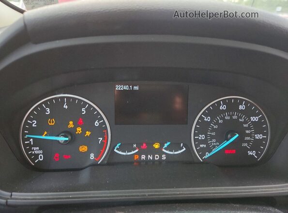 MAJ6S3KL6LC312488 2020 FORD ECOSPORT Maroon ხელსაწყოთა პანელის ხედი