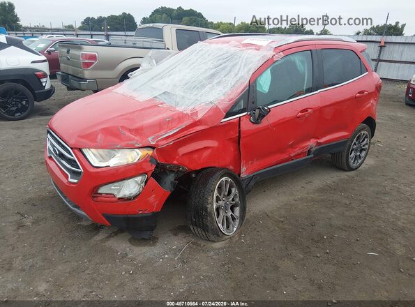 MAJ6S3KL7MC402086 2021 FORD ECOSPORT Red წინა მარცხენა ხედი სამი მეოთხედიდან