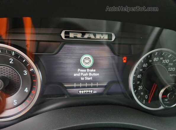 MBX745WEWGEN00433 2019 RAM 3500 Silver Instrument cluster view