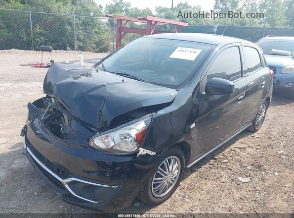 ML32A3HJ1HH018835 2017 MITSUBISHI MIRAGE Black წინა მარცხენა ხედი სამი მეოთხედიდან