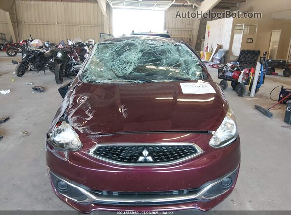 ML32A3HJ5LH005966 2020 MITSUBISHI MIRAGE Maroon Widok wnętrza z tyłu