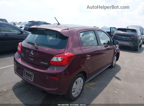ML32A3HJ6HH013758 2017 MITSUBISHI MIRAGE Maroon Задня права чверть