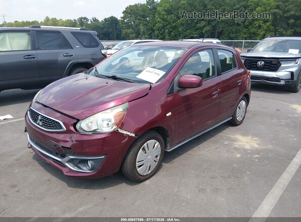 ML32A3HJ6HH013758 2017 MITSUBISHI MIRAGE Maroon Передня ліва чверть