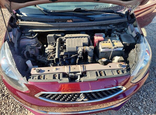 ML32A5HJ2KH015929 2019 MITSUBISHI MIRAGE Maroon Widok wnętrza z tyłu
