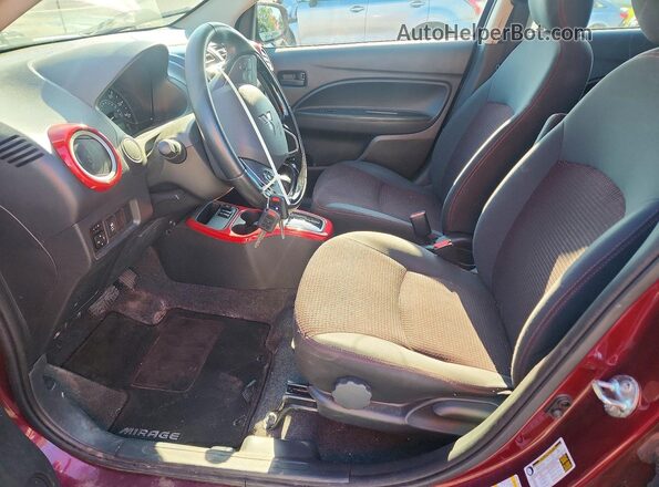 ML32A5HJ2KH015929 2019 MITSUBISHI MIRAGE Maroon Widok wnętrza z przodu