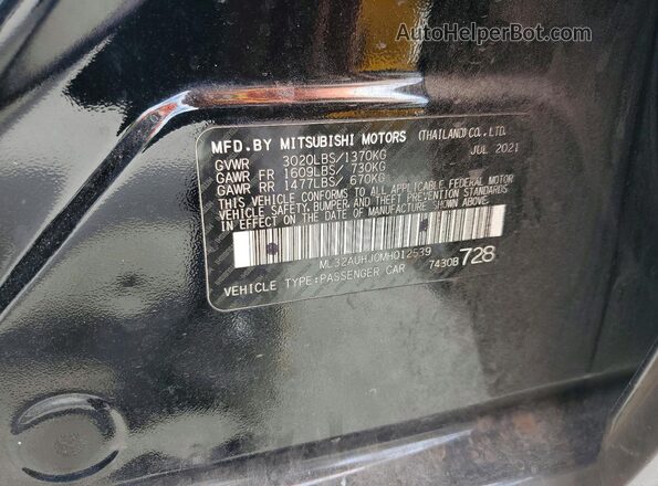 ML32AUHJ0MH012539 2021 MITSUBISHI MIRAGE Black Вид підкапотного простору