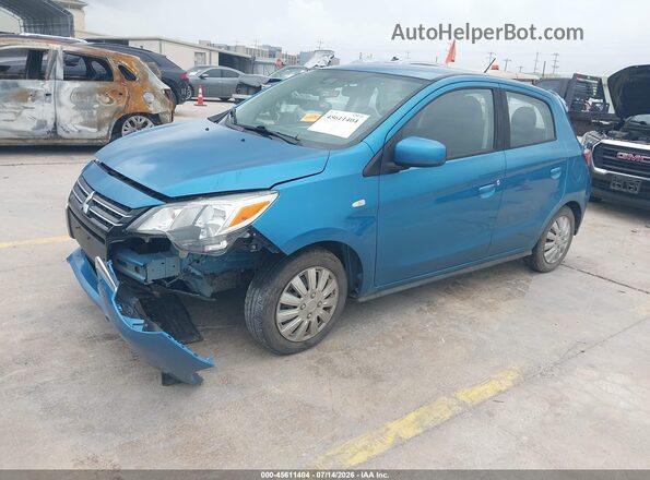 ML32AUHJ1MH005857 2021 MITSUBISHI MIRAGE Синий Передняя левая четверть