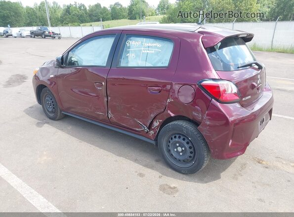 ML32AUHJ2RH018656 2024 MITSUBISHI MIRAGE Maroon Задня ліва чверть