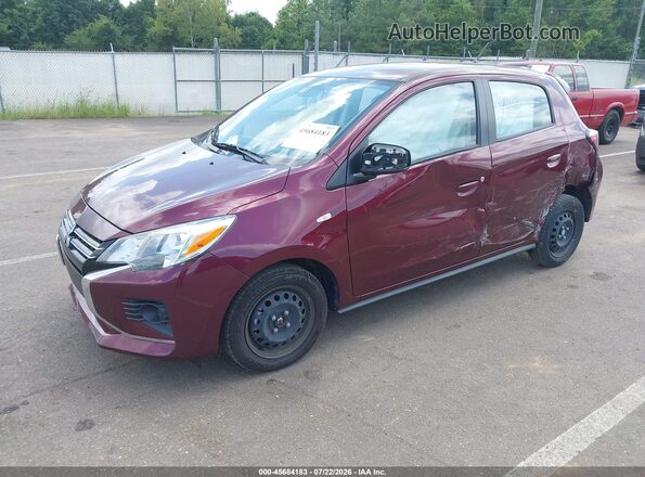 ML32AUHJ2RH018656 2024 MITSUBISHI MIRAGE Maroon Передня ліва чверть