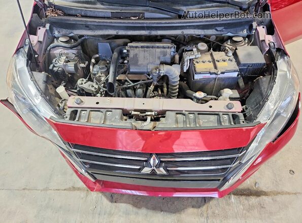 ML32AUHJ4MH008414 2021 MITSUBISHI MIRAGE Red ძრავის განყოფილების ხედი
