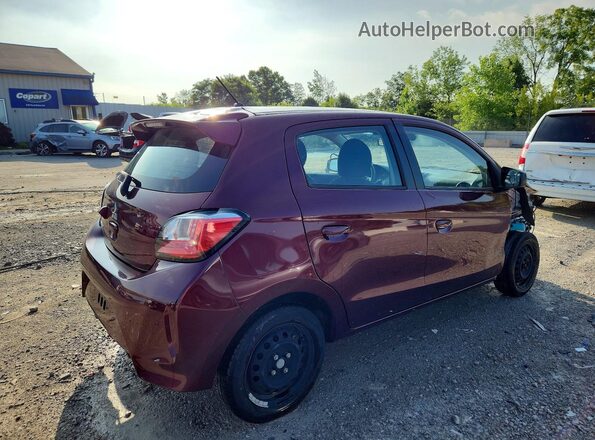 ML32AUHJ4NH003330 2022 MITSUBISHI MIRAGE Burgundy Tył prawy