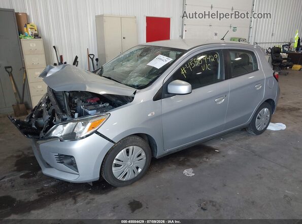 ML32AUHJ8MH005676 2021 MITSUBISHI MIRAGE Silver Առջևի ձախ երեք քառորդ տեսարան