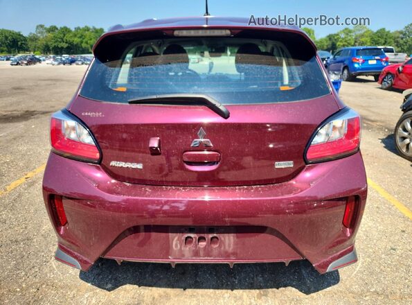 ML32AUHJXMH004111 2021 MITSUBISHI MIRAGE Maroon Widok z tyłu
