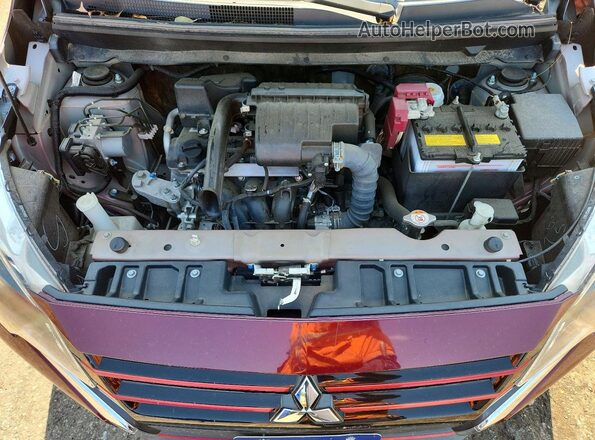 ML32AUHJXMH004111 2021 MITSUBISHI MIRAGE Maroon Widok wnętrza z tyłu