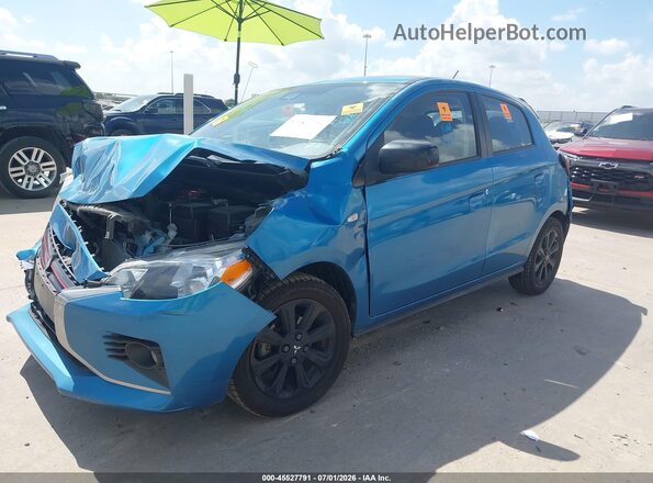 ML32AWHJ2NH005685 2022 MITSUBISHI MIRAGE Blue წინა მარცხენა ხედი სამი მეოთხედიდან