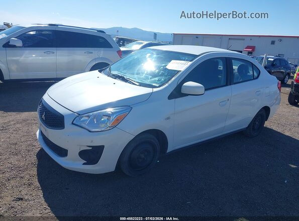 ML32F3FJ0LHF10448 2020 MITSUBISHI MIRAGE G4 White Առջևի ձախ երեք քառորդ տեսարան