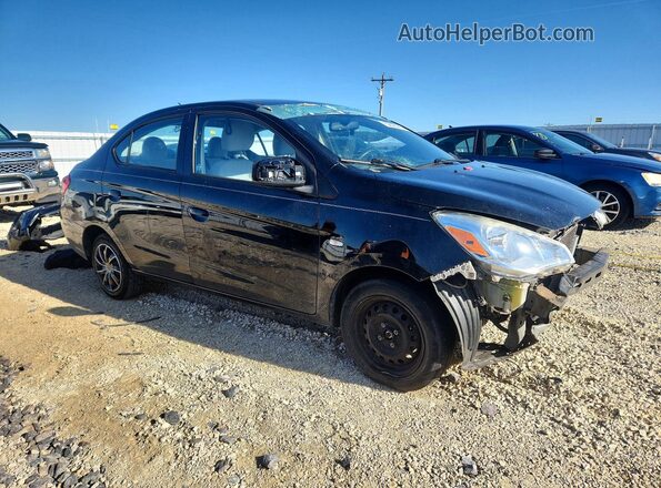 ML32F3FJ4HHF07298 2017 MITSUBISHI MIRAGE Black Przód prawy