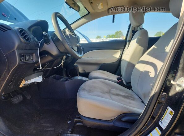 ML32F3FJ4HHF07298 2017 MITSUBISHI MIRAGE Black Widok wnętrza z przodu