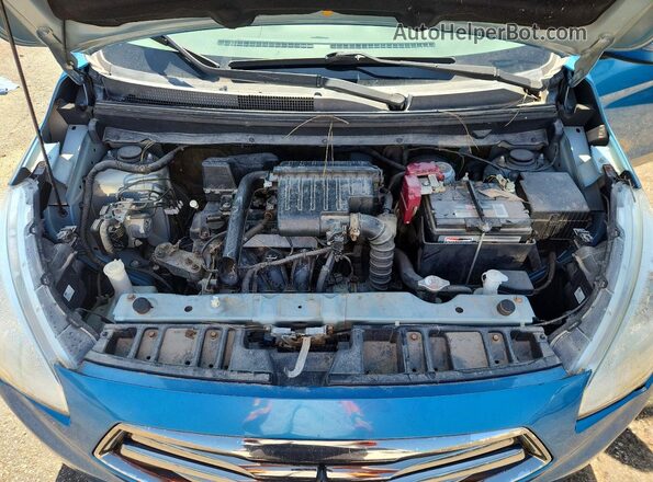 ML32F4FJ4KHF03670 2019 MITSUBISHI MIRAGE Blue Vista del compartimento del motor