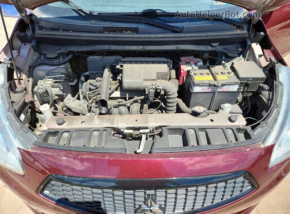 ML32F4FJ7LHF03048 2020 MITSUBISHI MIRAGE Burgundy Вид задньої частини салону