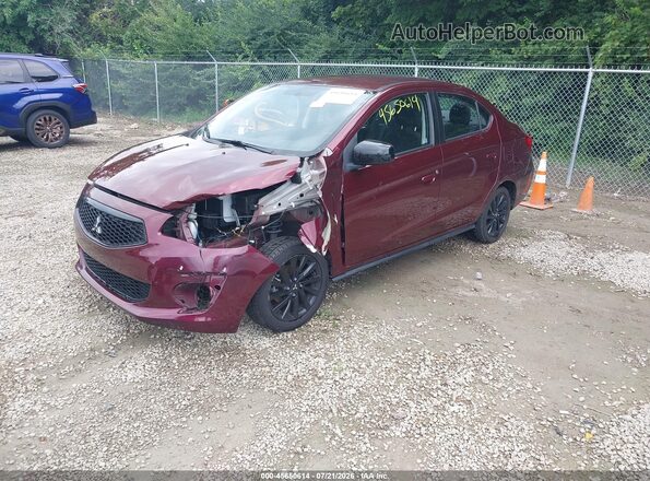 ML32F4FJ8LHF06198 2020 MITSUBISHI MIRAGE G4 Maroon წინა მარცხენა ხედი სამი მეოთხედიდან