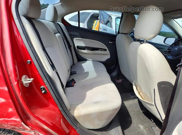 ML32F4FJ9JHF01430 2018 MITSUBISHI MIRAGE Red უკანა სავარძლების ხედი