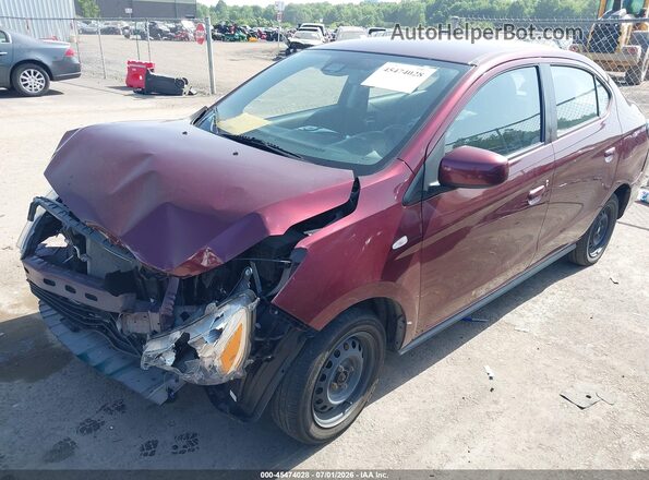 ML32FUFJ6NHF03643 2022 MITSUBISHI MIRAGE G4 Maroon Vista tres cuartos delantera izquierda