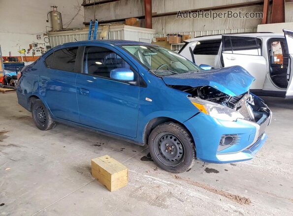 ML32FUFJ9RHF15517 2024 MITSUBISHI MIRAGE Синий Передняя правая четверть