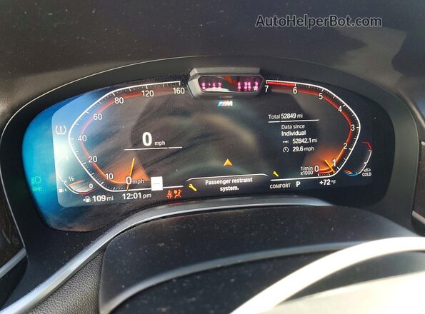 NJ1492E 2022 BMW 7 SERIES Black Вид щитка приладів