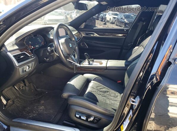 NJ1492E 2022 BMW 7 SERIES Black Вид салону спереду