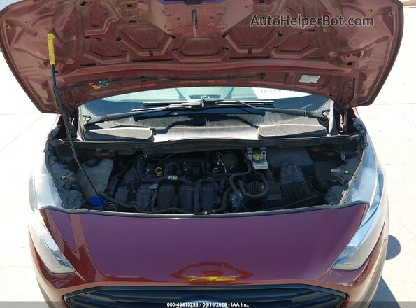 NM0GE9E23M1484550 2021 FORD TRANSIT CONNECT Maroon Widok z tyłu