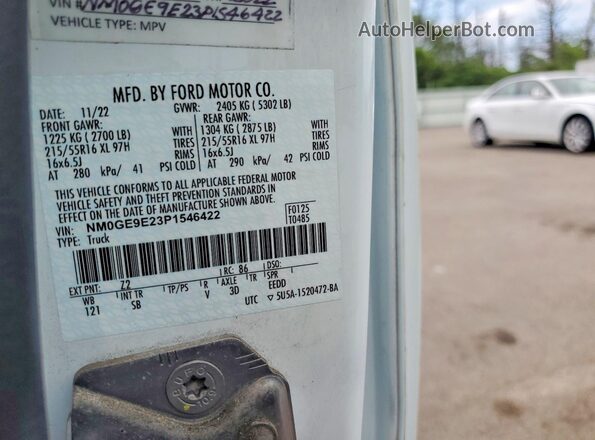NM0GE9E23P1546422 2023 FORD TRANSIT White სალონის 360-გრადუსიანი ხედი