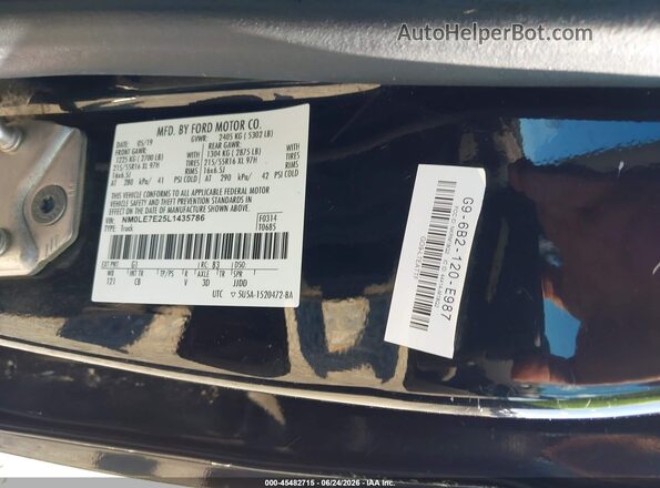 NM0LE7E25L1435786 2020 FORD TRANSIT CONNECT Black Շարժիչի բաժամունքի տեսք