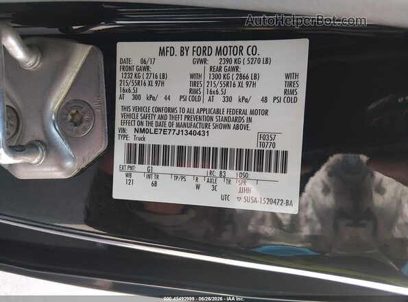 NM0LE7E77J1340431 2018 FORD TRANSIT CONNECT Black Widok komory silnika