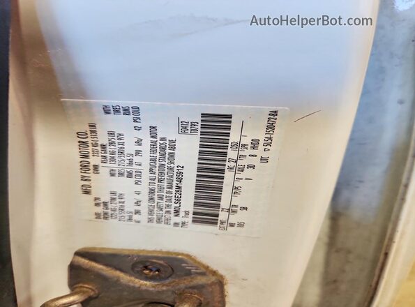NM0LS6E28M1485912 2021 FORD TRANSIT White Панорамний вид салону 360°