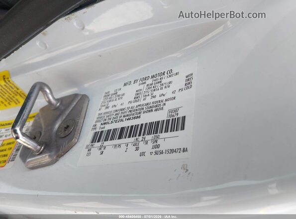 NM0LS7E25L1463886 2020 FORD TRANSIT CONNECT White Вид підкапотного простору