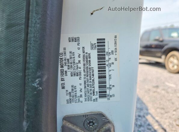 NM0LS7E28L1461677 2020 FORD TRANSIT White Vista de la etiqueta del VIN