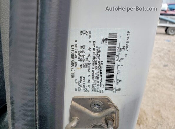 NM0LS7S20P1567051 2023 FORD TRANSIT White Սալոնի 360 աստիճան տեսք
