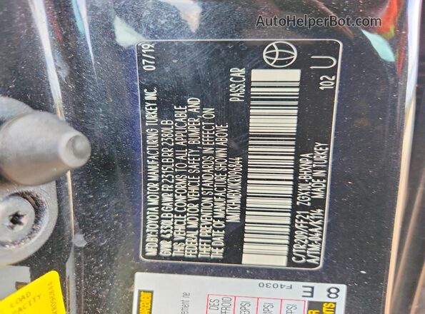 NMTKHMBX0KR096844 2019 TOYOTA C-HR Black 360 interior view
