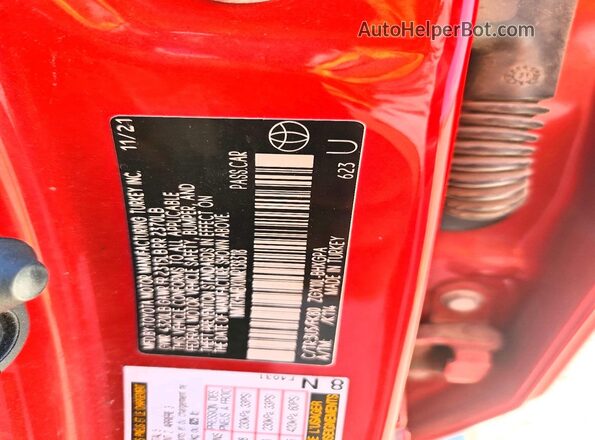 NMTKHMBX0MR138318 2021 TOYOTA C-HR Red Панорамний вид салону 360°