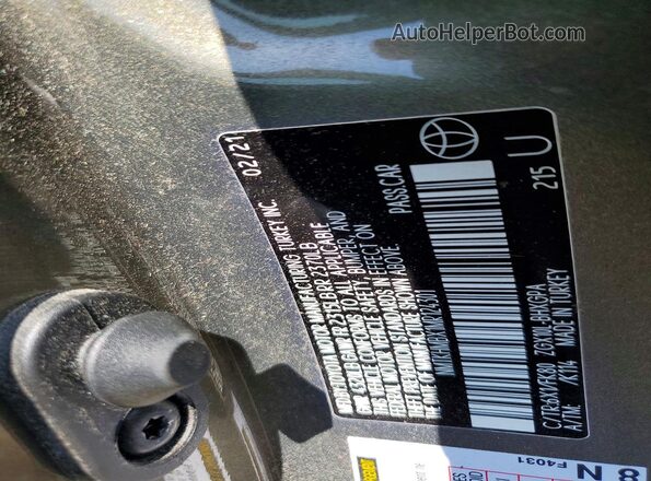NMTKHMBX1MR124301 2021 TOYOTA C-HR Gray Вид підкапотного простору