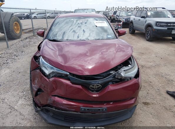 NMTKHMBX2JR013249 2018 TOYOTA C-HR Maroon Instrument cluster view