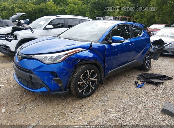 NMTKHMBX2MR136540 2021 TOYOTA C-HR Blue Առջևի ձախ երեք քառորդ տեսարան