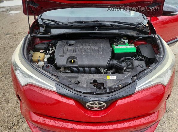 NMTKHMBX3JR015897 2018 TOYOTA C-HR Red Շարժիչի բաժամունքի տեսք