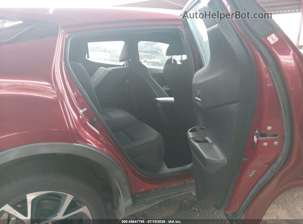 NMTKHMBX3JR046597 2018 TOYOTA C-HR Red VIN კოდის სტიკერის ხედი