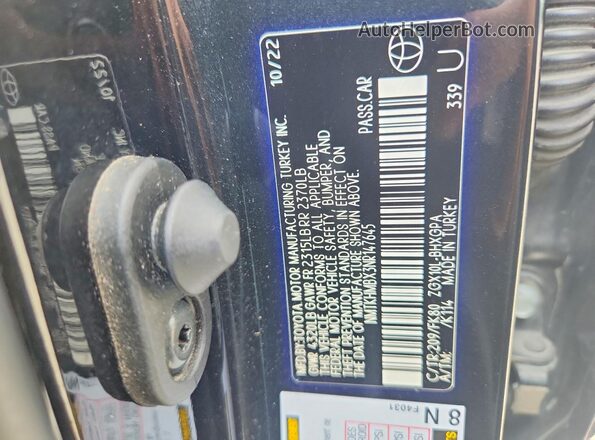 NMTKHMBX3NR147645 2022 TOYOTA C-HR Black Вид підкапотного простору